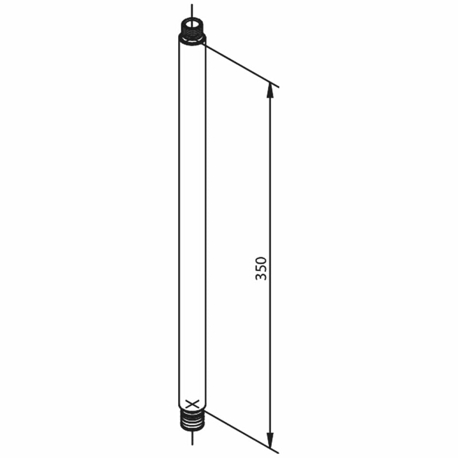 Damixa Forlengerstang for takdusj 350mm, krom Damixa Dusjtilbehør KO-7661300