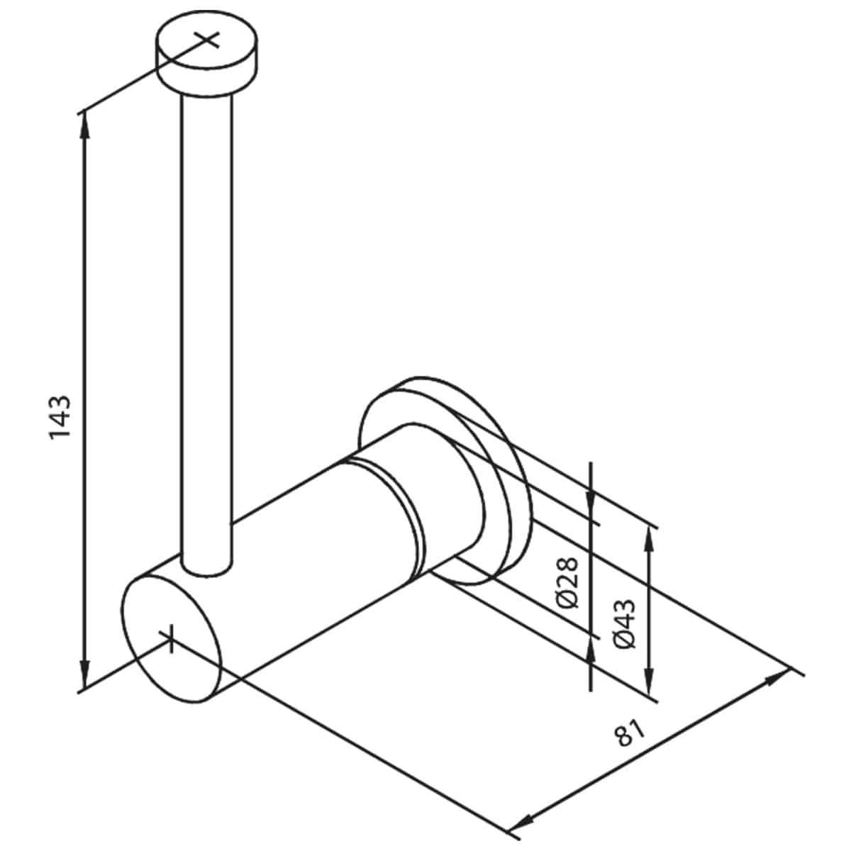 Damixa Reserverullholder Toalettpapir Damixa Toalettrullholder
