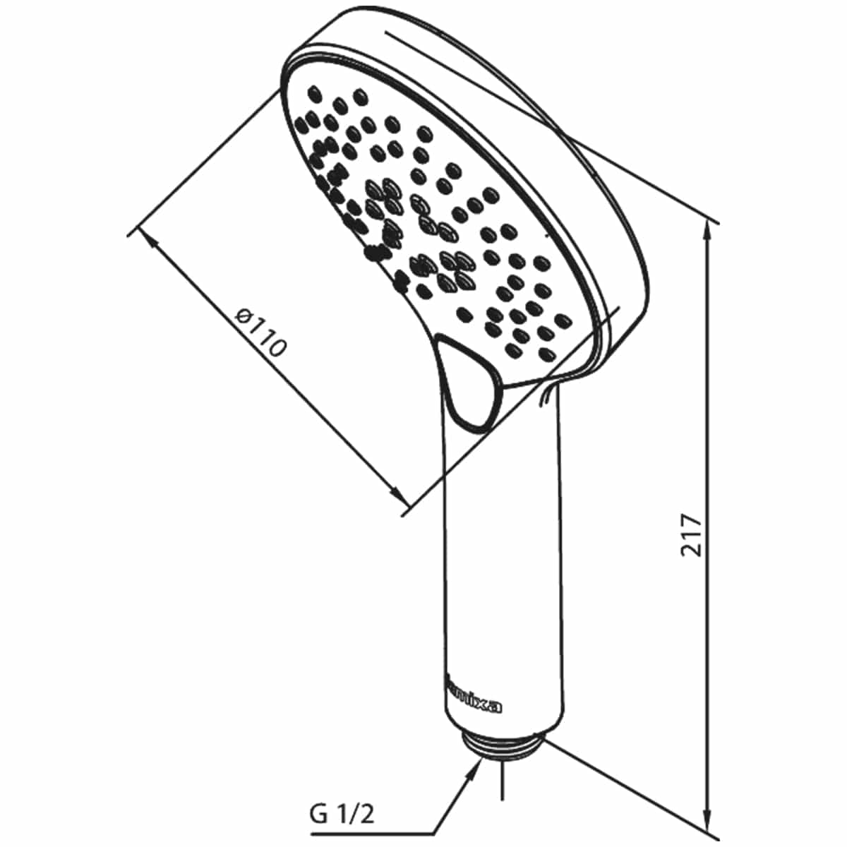 Damixa Silhouet Dusjhode Ø110mm Damixa Dusjhode