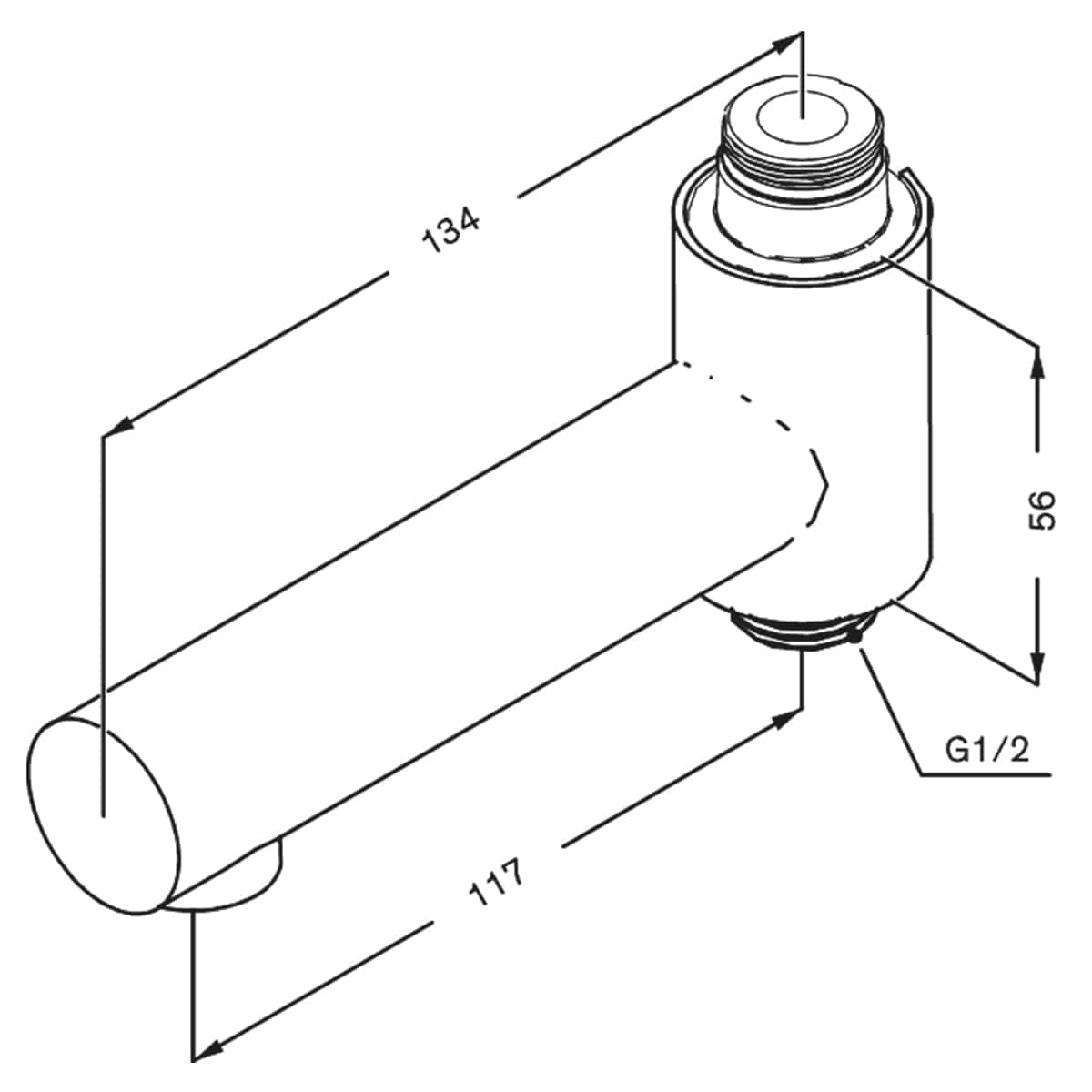 Damixa Svingtut for termostatbatteri Damixa Vaskeromsarmatur