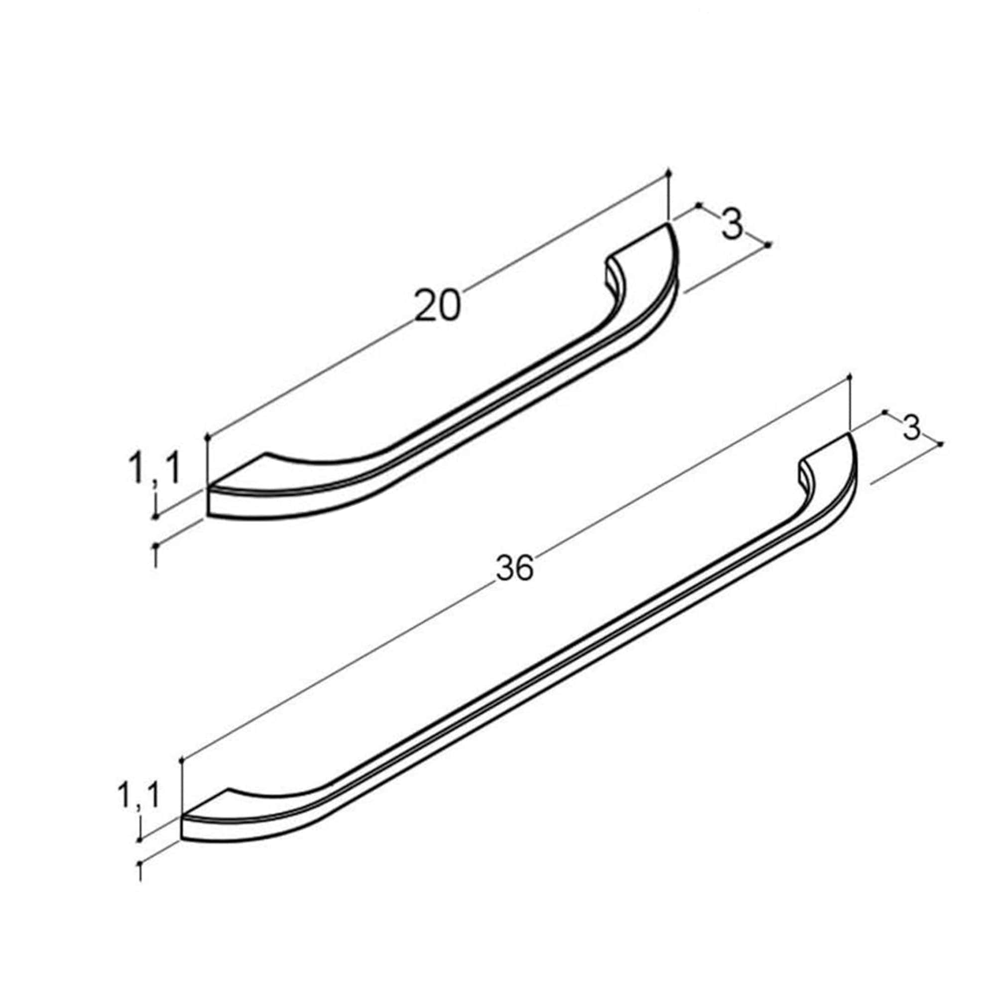 Dansani Grep Slim L200-360mm CC160-320mm Dansani Knotter og håndtak