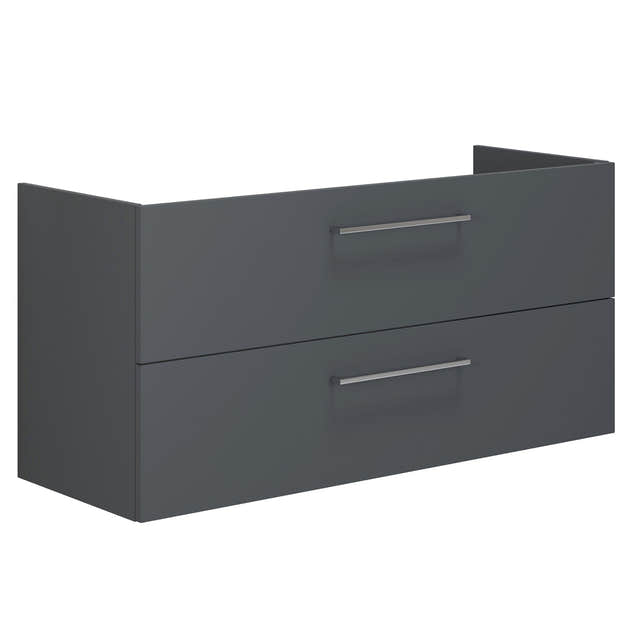 Dansani Mido+ Servantskap 2 Skuffer B60-120xD44cm uten servant Grå matt / 120cm Dansani Servantskap DA-P17-1003