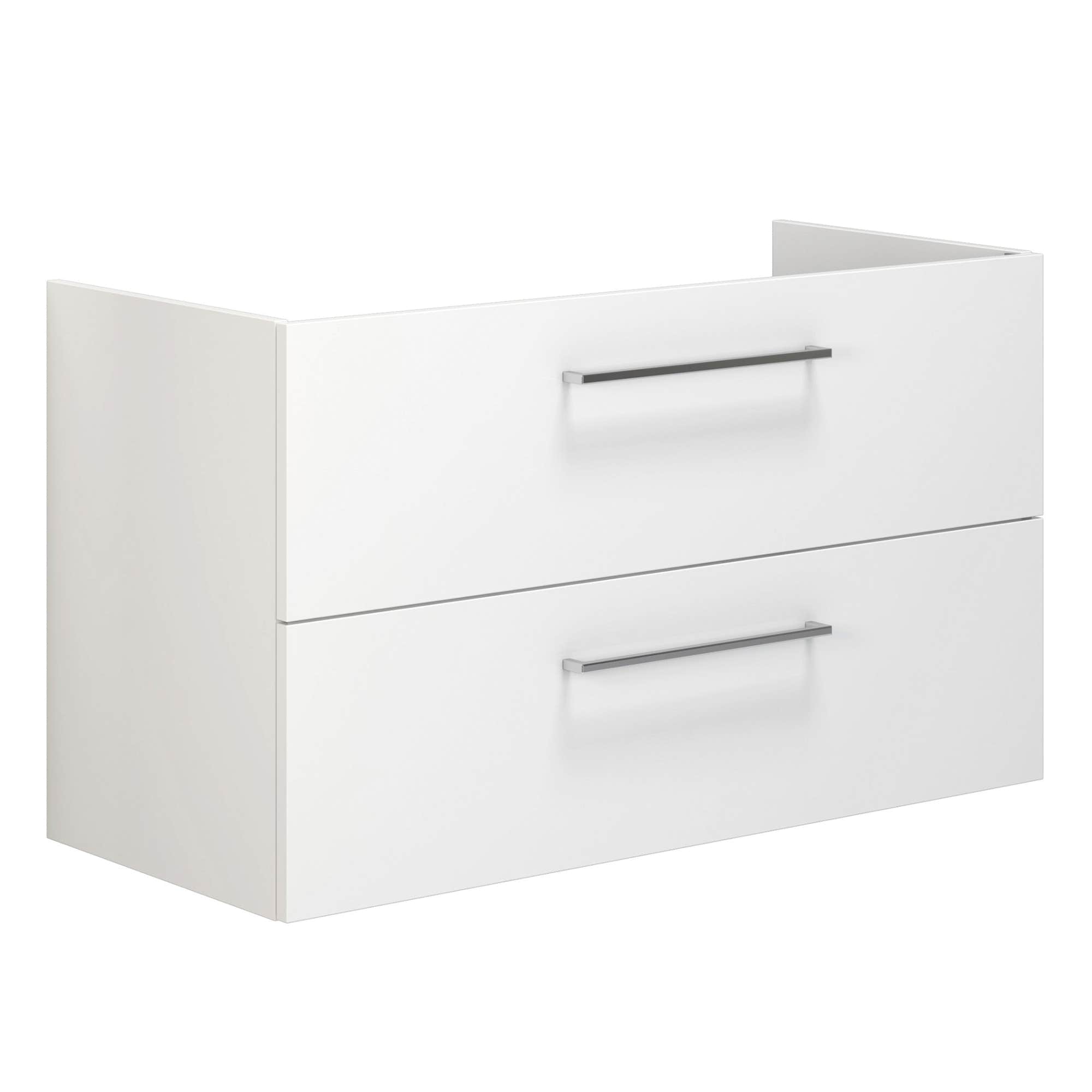 Dansani Mido+ Servantskap 2 Skuffer B60-120xD44cm uten servant Hvit høyglans / 100cm Dansani Servantskap DA-P16-1012
