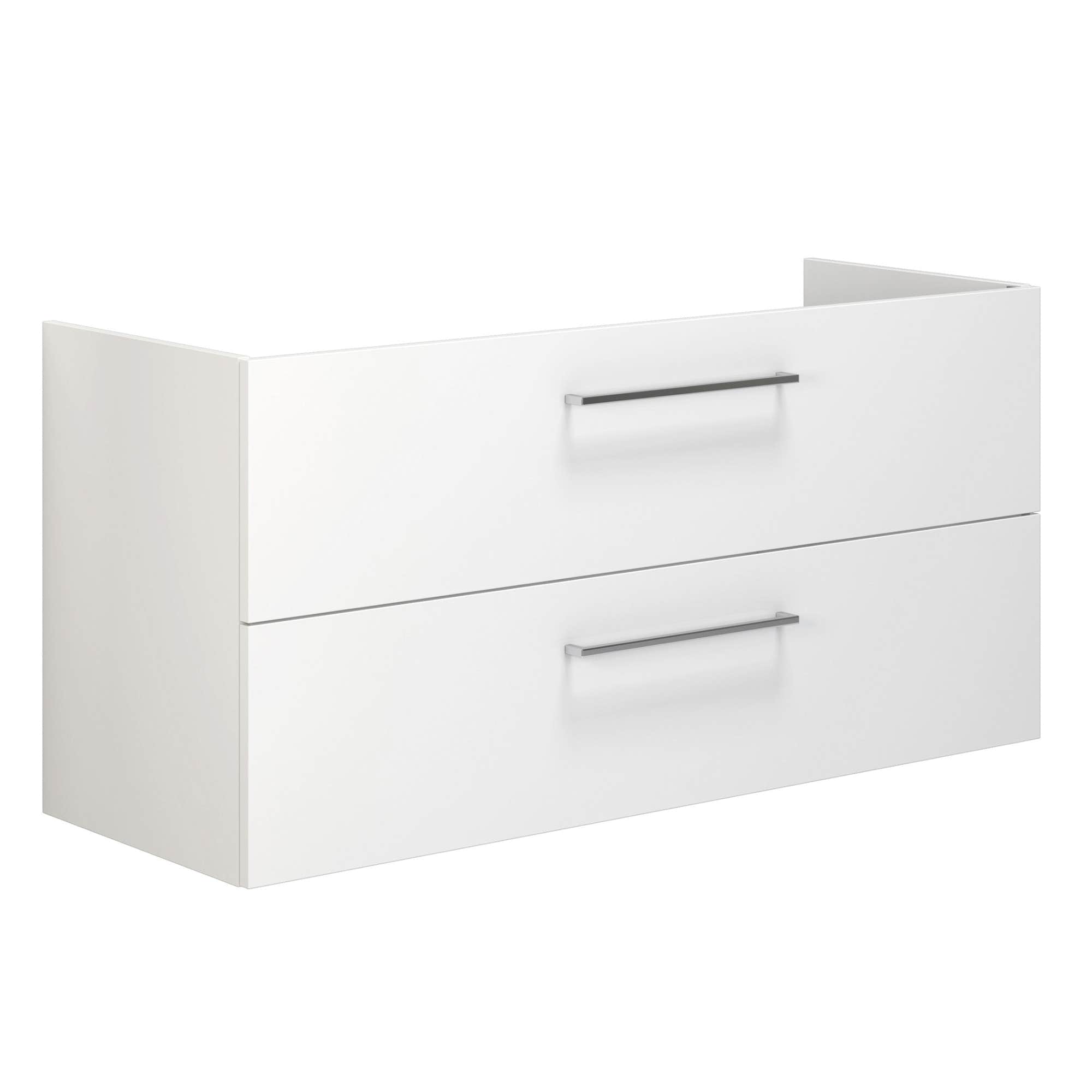 Dansani Mido+ Servantskap 2 Skuffer B60-120xD44cm uten servant Hvit høyglans / 120cm Dansani Servantskap DA-P17-1012