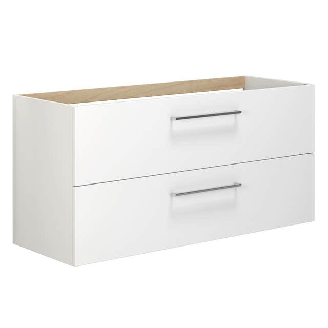 Dansani Mido+ Servantskap 2 Skuffer B60-120xD44cm uten servant Hvit høyglans / 120cm dobbel Dansani Servantskap DA-P13-1012