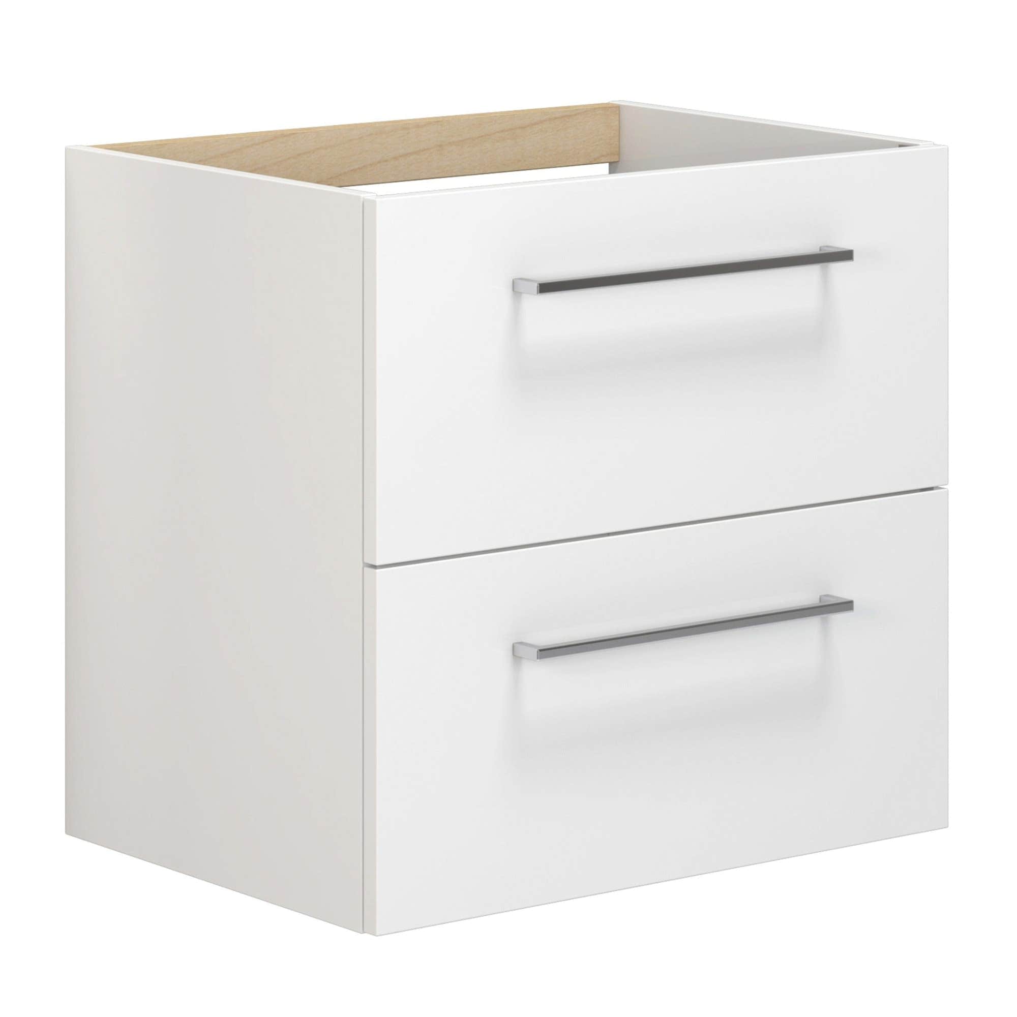 Dansani Mido+ Servantskap 2 Skuffer B60-120xD44cm uten servant Hvit høyglans / 60cm Dansani Servantskap DA-P09-1012