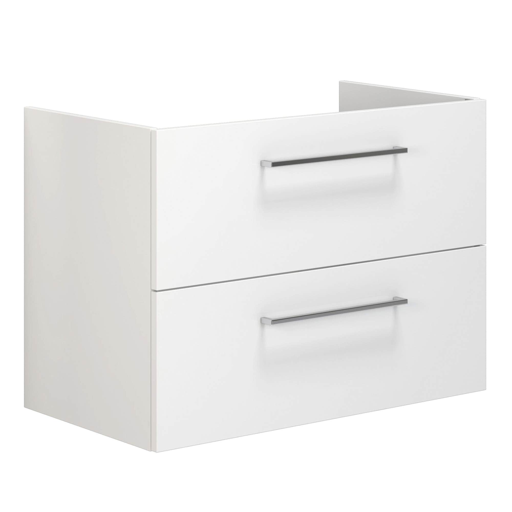 Dansani Mido+ Servantskap 2 Skuffer B60-120xD44cm uten servant Hvit høyglans / 80cm Dansani Servantskap DA-P15-1012