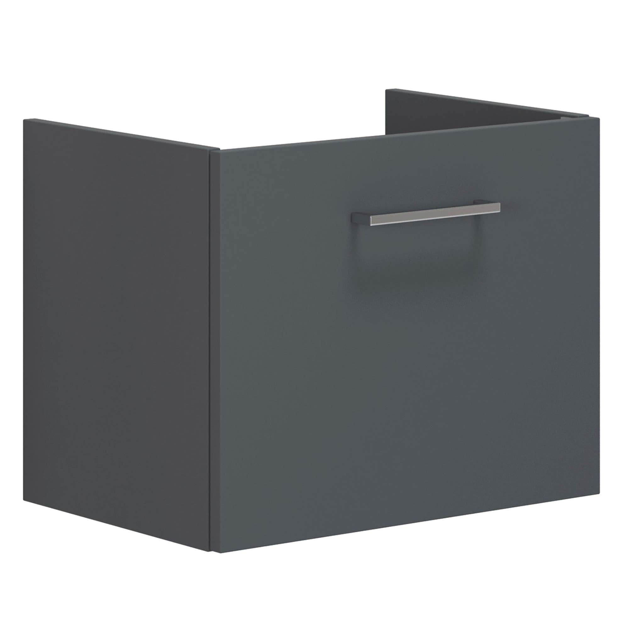 Dansani Mido+ Slim Servantskap 1 Skuff B50-80xD35cm uten servant Grå matt / 50cm Dansani Servantskap DA-P21-1003