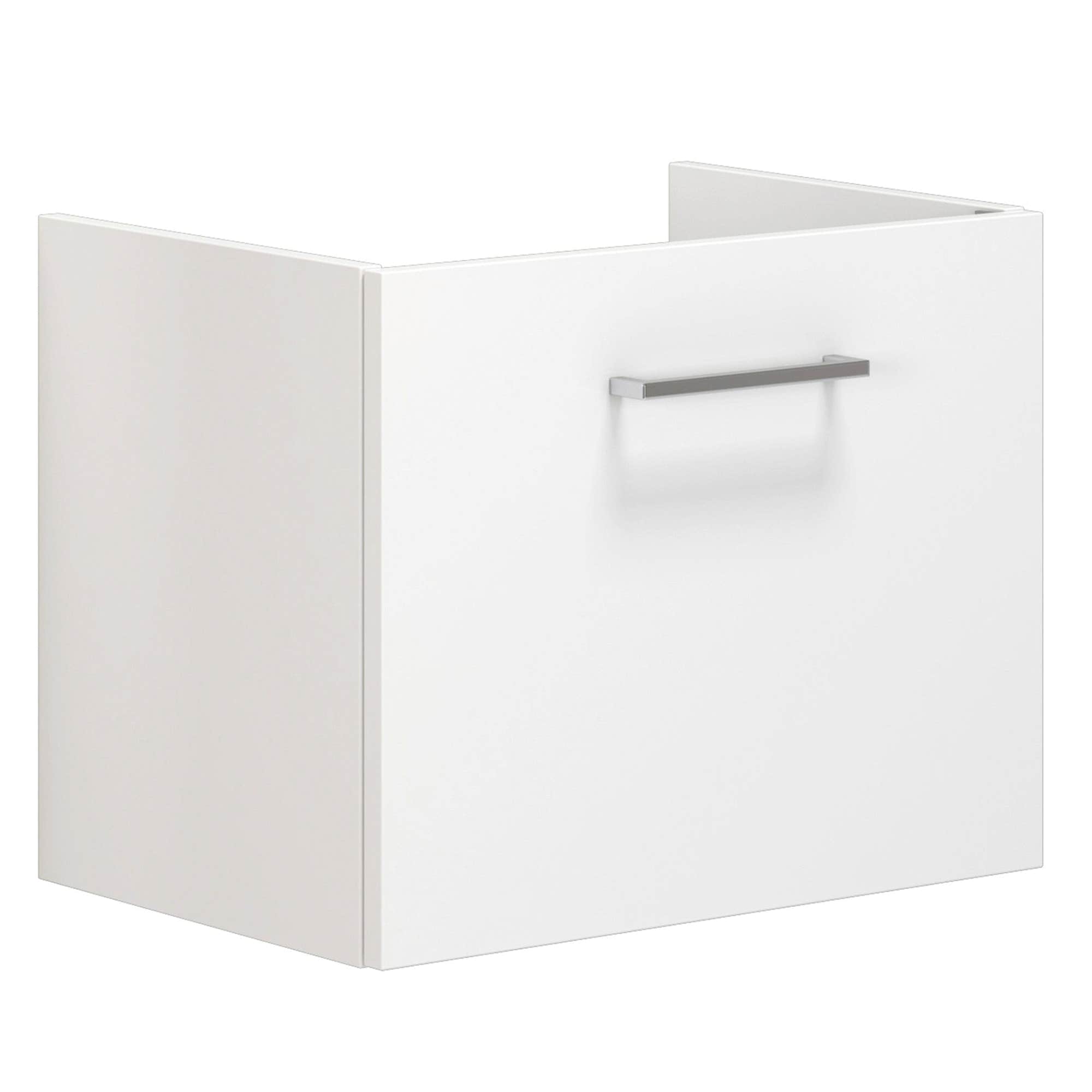 Dansani Mido+ Slim Servantskap 1 Skuff B50-80xD35cm uten servant Hvit høyglans / 50cm Dansani Servantskap DA-P21-1012