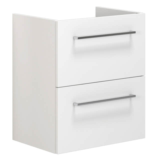 Dansani Mido+ Slim Servantskap 2 Skuffer B50-80xD35cm uten servant Hvit høyglans / 50cm / Vegg Dansani Servantskap DA-P04-1012