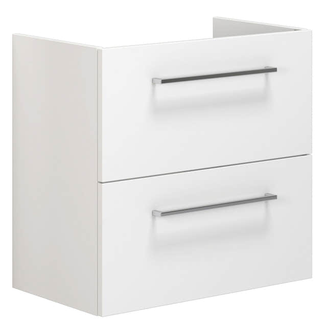 Dansani Mido+ Slim Servantskap 2 Skuffer B50-80xD35cm uten servant Hvit høyglans / 60cm / Vegg Dansani Servantskap DA-P05-1012