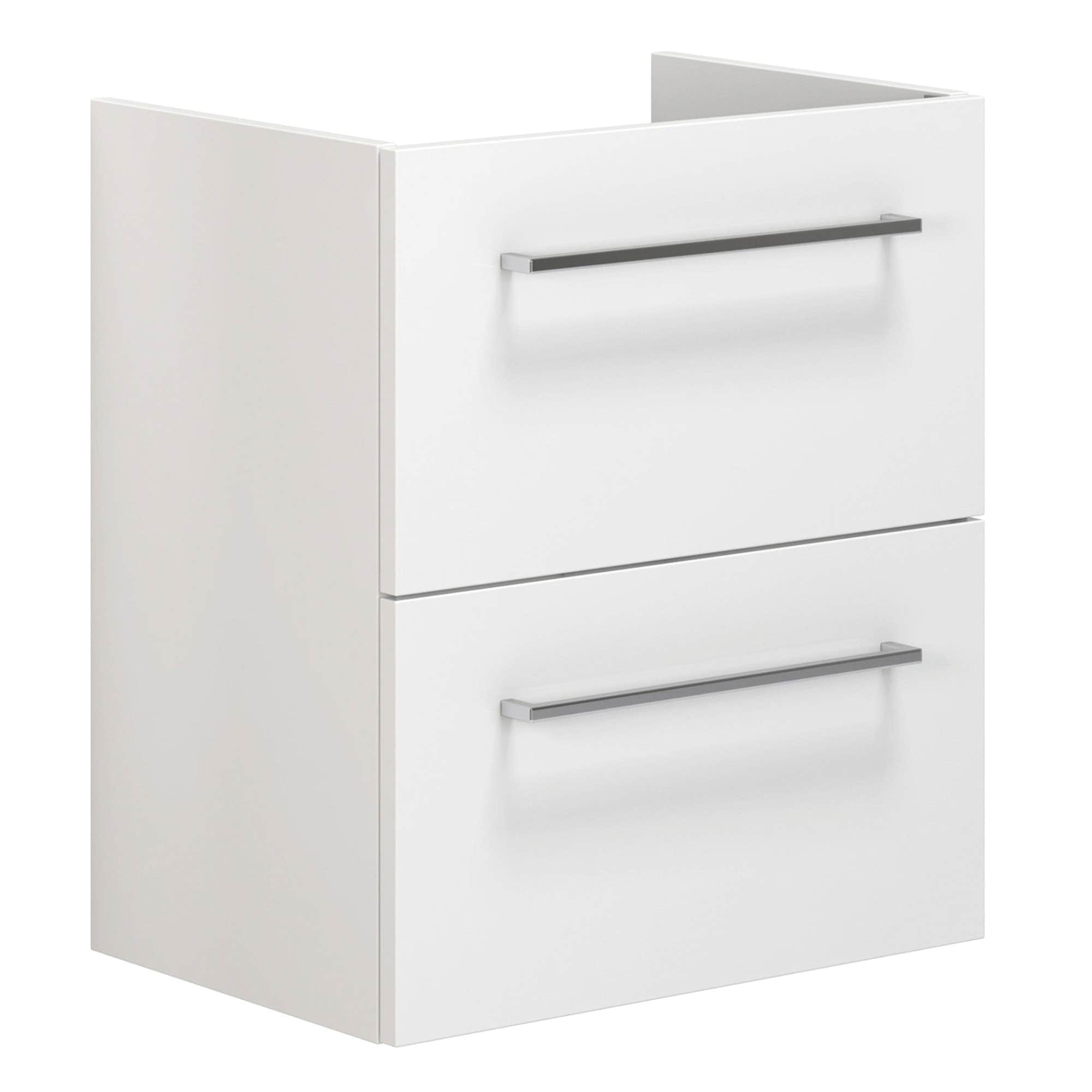 Dansani Mido+ Slim Servantskap 2 Skuffer B50-80xD35cm uten servant Hvit matt / 50cm / Vegg Dansani Servantskap DA-P04-1010