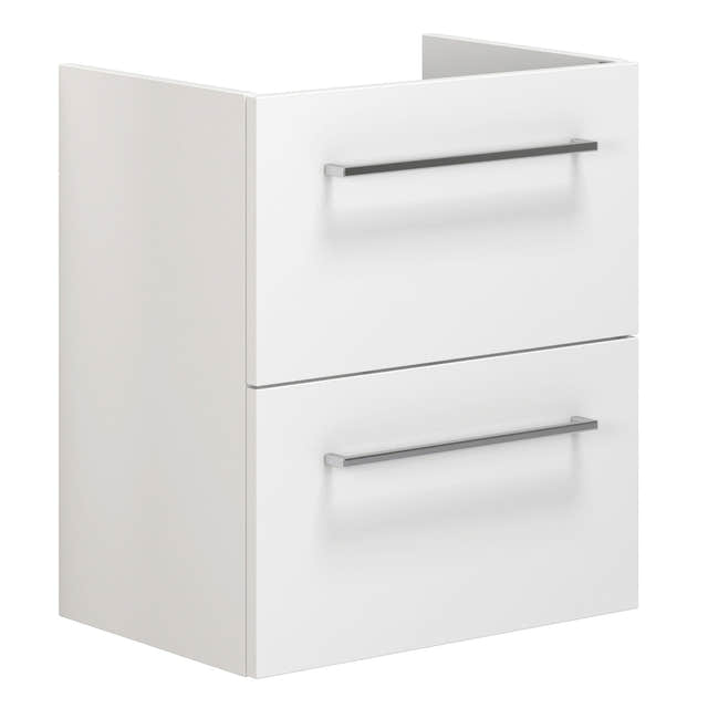 Dansani Mido+ Slim Servantskap 2 Skuffer B50-80xD35cm uten servant Hvit matt / 50cm / Vegg Dansani Servantskap DA-P04-1010