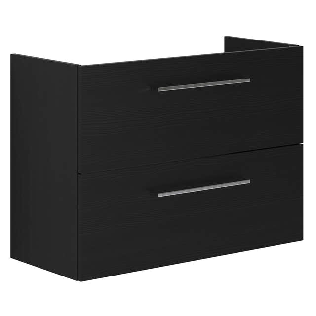Dansani Mido+ Slim Servantskap 2 Skuffer B50-80xD35cm uten servant Svart struktur / 80cm / Vegg Dansani Servantskap DA-P06-1029
