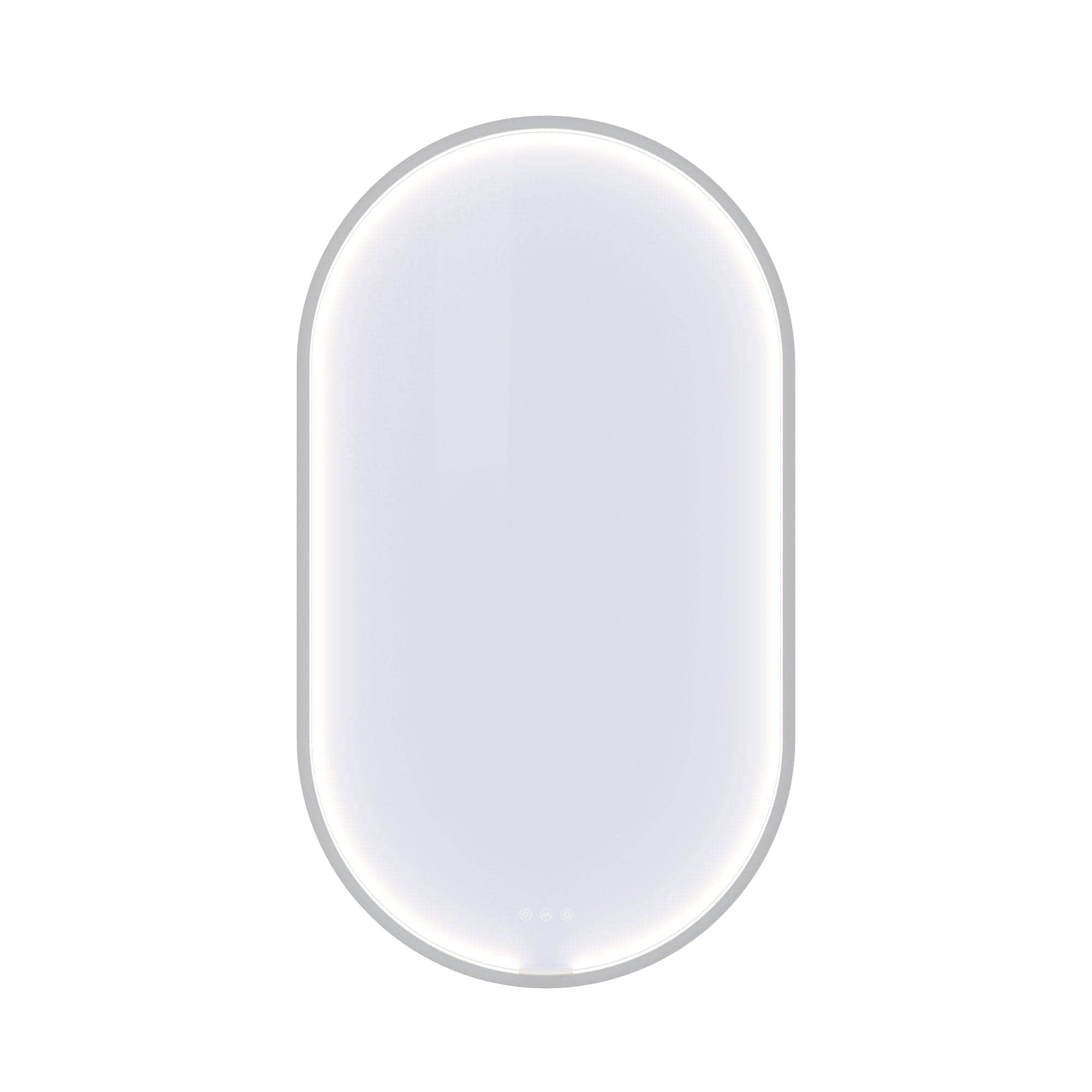 Dansani Moon Oval Rammespeil LED B60xH105cm Hvit matt Dansani Baderomsspeil DA-S826-010