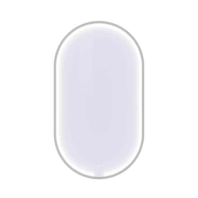Dansani Moon Oval Rammespeil LED B60xH105cm Hvit matt Dansani Baderomsspeil DA-S826-010