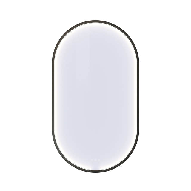 Dansani Moon Oval Rammespeil LED B60xH105cm Svart Dansani Baderomsspeil DA-S826-028