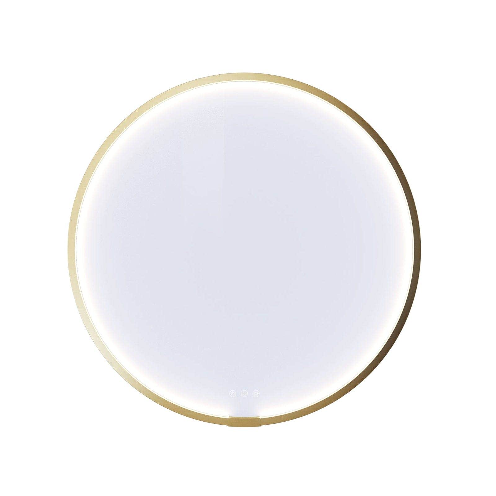 Dansani Moon Rammespeil LED - Ø75/90cm Børstet messing / 75cm Dansani Baderomsspeil DA-S827-031
