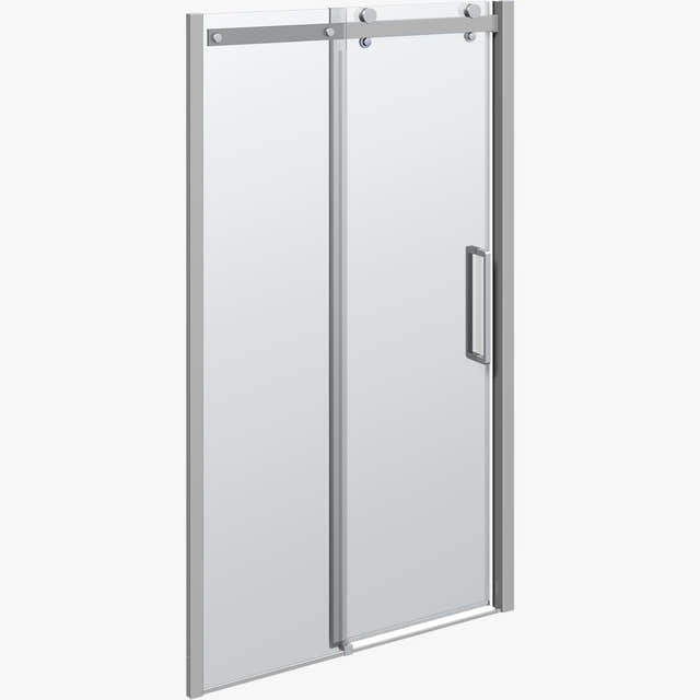 Dansani XXL Deluxe Skyvedør for nisje B120-160xH200cm Sateng / 120cm / Klart glass Dansani Dusjnisje DA-SDL1200-0001