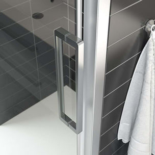 Dansani XXL Skyvedør med 1 sidepanel for dusjhjørne