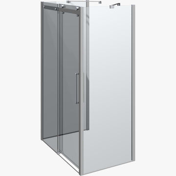 Dansani XXL Skyvedør med 2 sidepanel for rettvegg