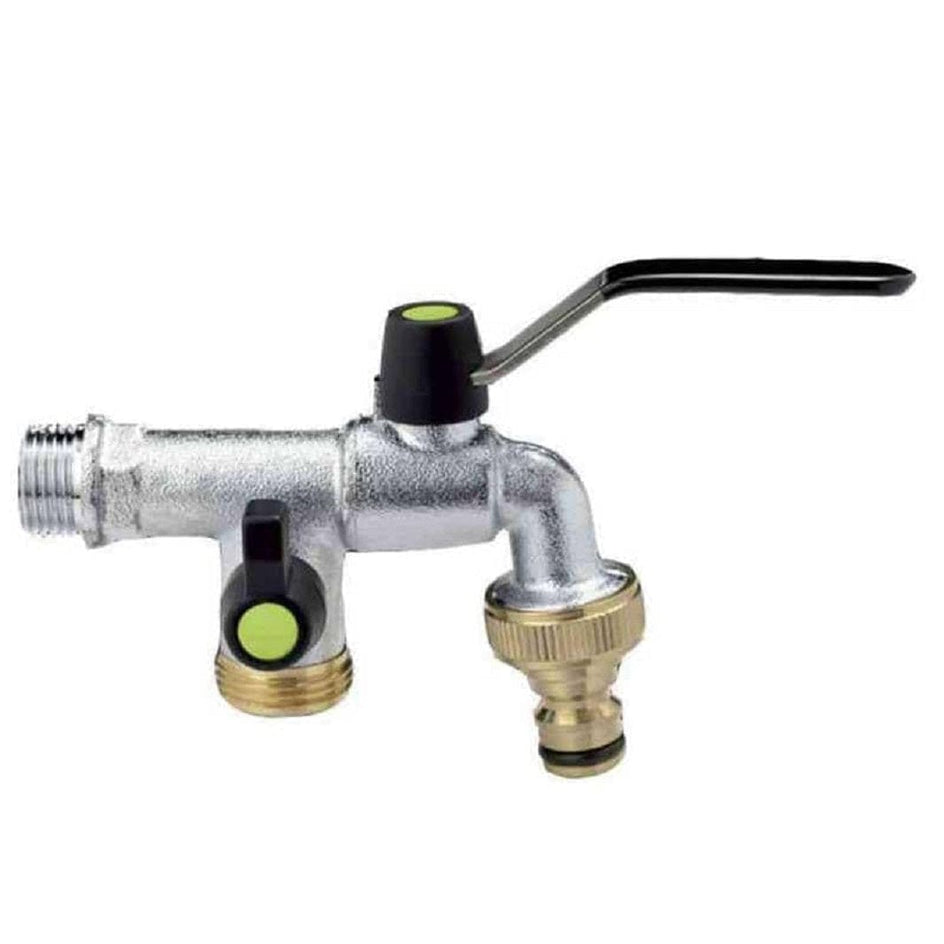 Dobbel Slangekran Colortap Tjersland Kuleventil GRO-9314287