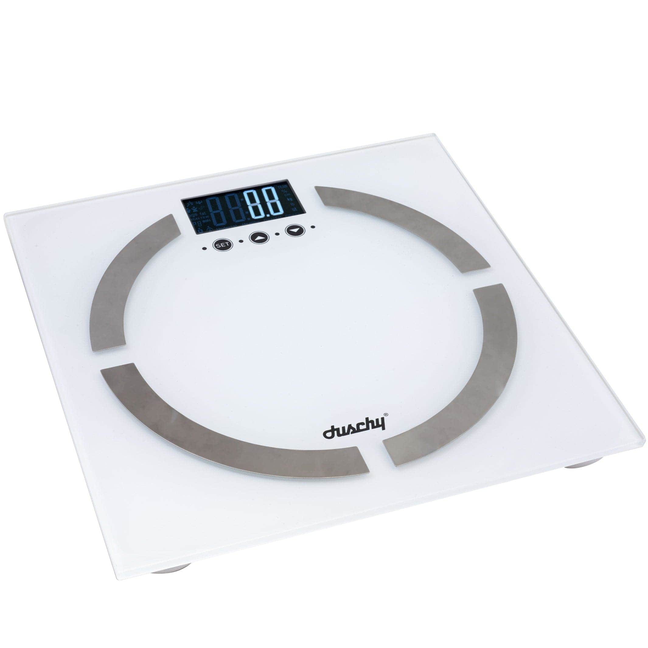 Duschy Baderomsvekt Elektronisk BMI Hvit Duschy Baderomsvekt CO-D090038