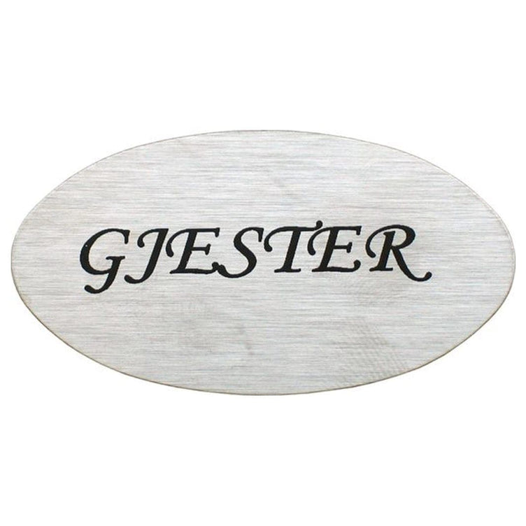 Esbada dørskilt GJESTER matt  børstet