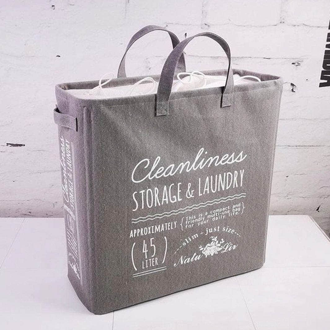 Esbada Laundry skittentøykurv 45L smal Grå Lin Grå Esbada Skittentøyskurv CO-L181408