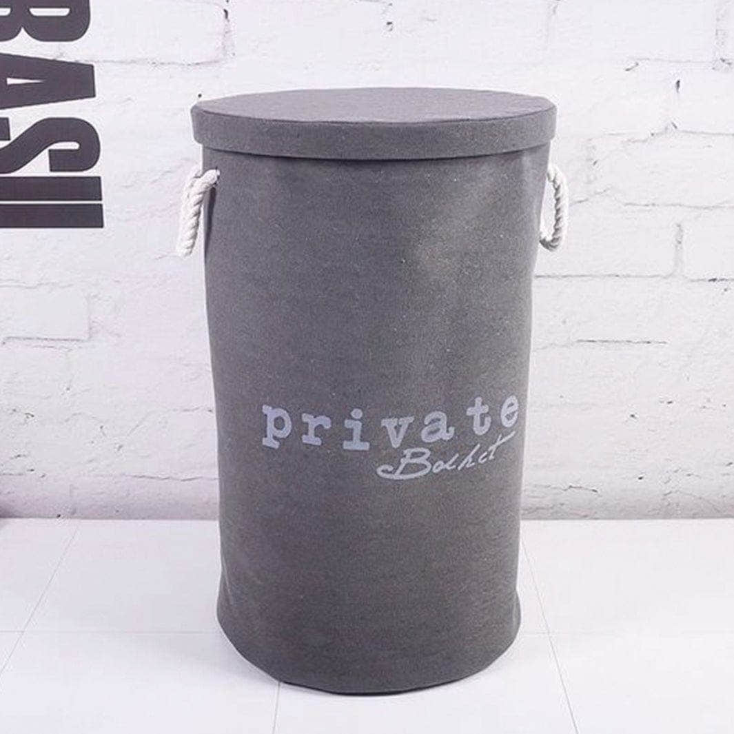 Esbada Laundry skittentøykurv 60L rund grå Lin Grå Esbada Skittentøyskurv CO-L073108