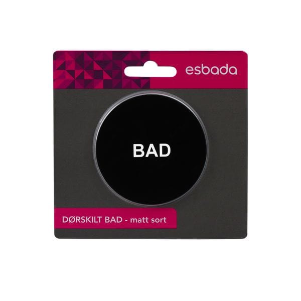 Esbada Rundt Dørskilt BAD Esbada Toalettskilt CO-E704112