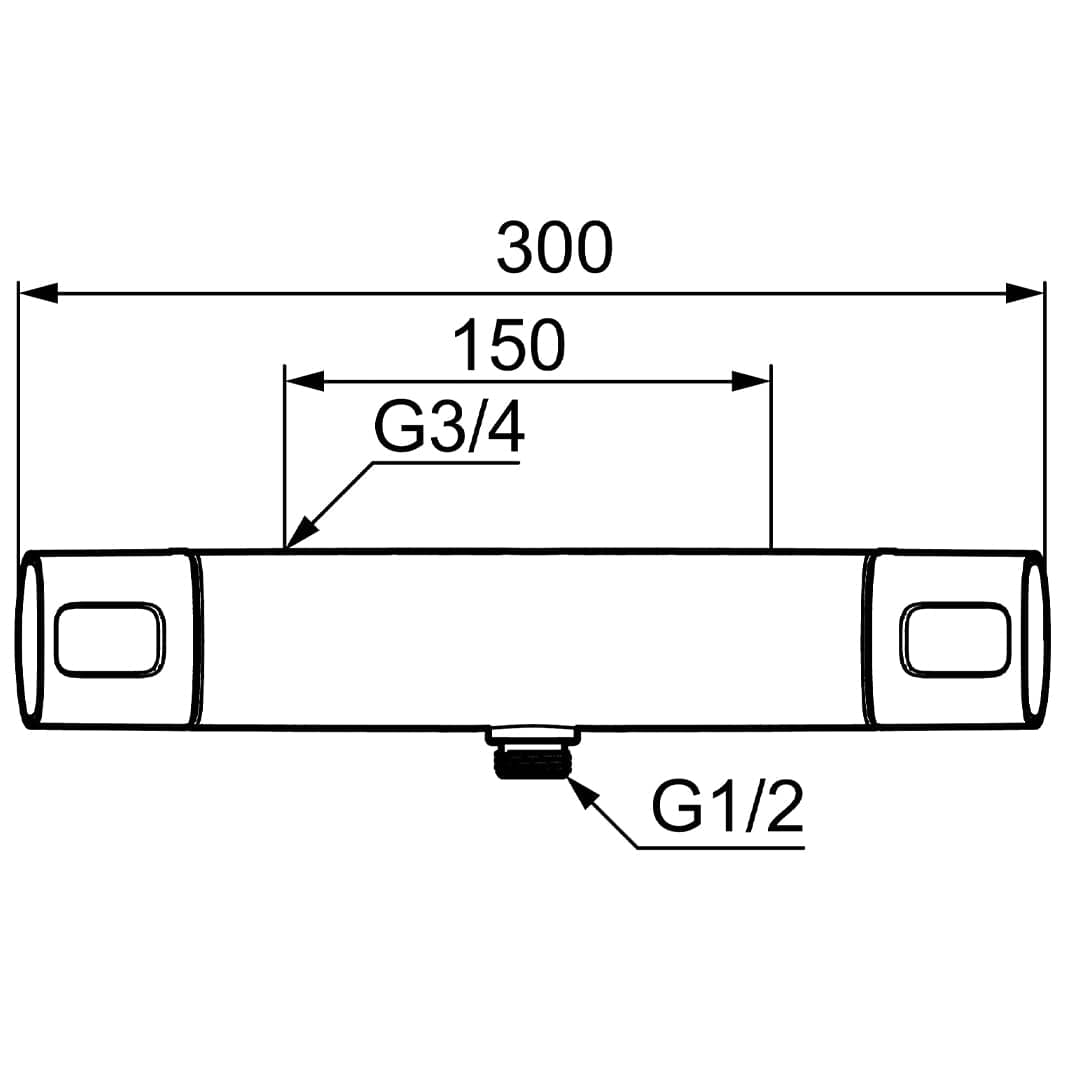 FM Mattsson Siljan Dusjbatteri Krom Krom FM Mattsson Dusjbatteri FM-4301826