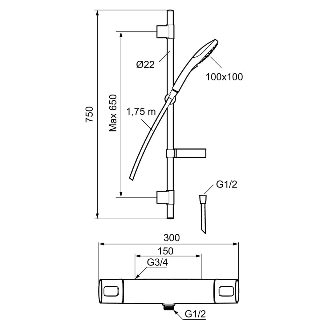 FM Mattsson Siljan Dusjpakke Krom Krom FM Mattsson Dusjsett FM-4301828
