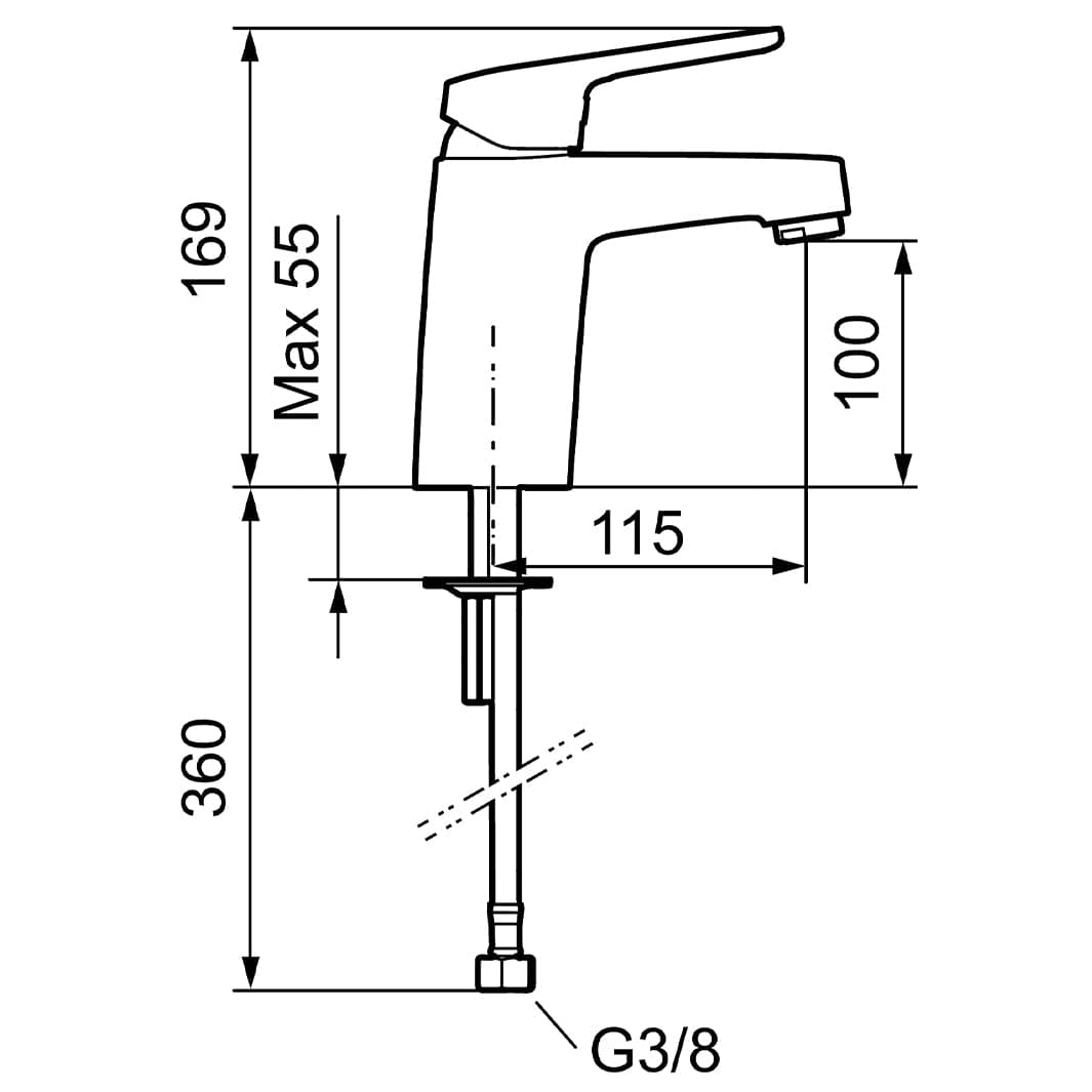 FM Mattsson Siljan Servantbatteri Krom Krom FM Mattsson Servantbatteri FM-4300046