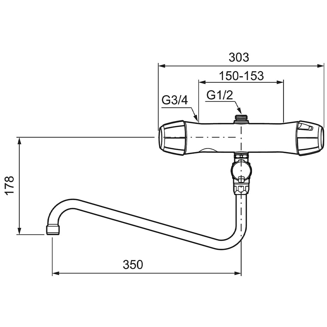 FM Mattsson StorKjøkkenarmatur 9000E Krom FM Mattsson Storkjøkken FM-4300905
