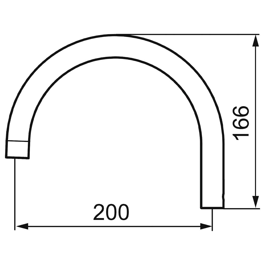FM Mattsson Utløpstut 9000E Topp 20cm FM Mattsson Blandebatteri vaskerom FM-4303874