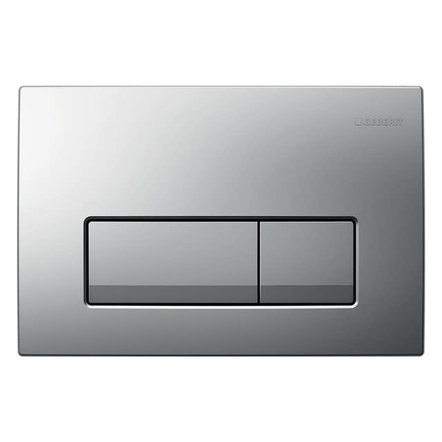 Geberit Delta 50 Betjeningsplate Dobbelskyll Matt krom Geberit Betjeningsplate og trykknapper GRO-6166375