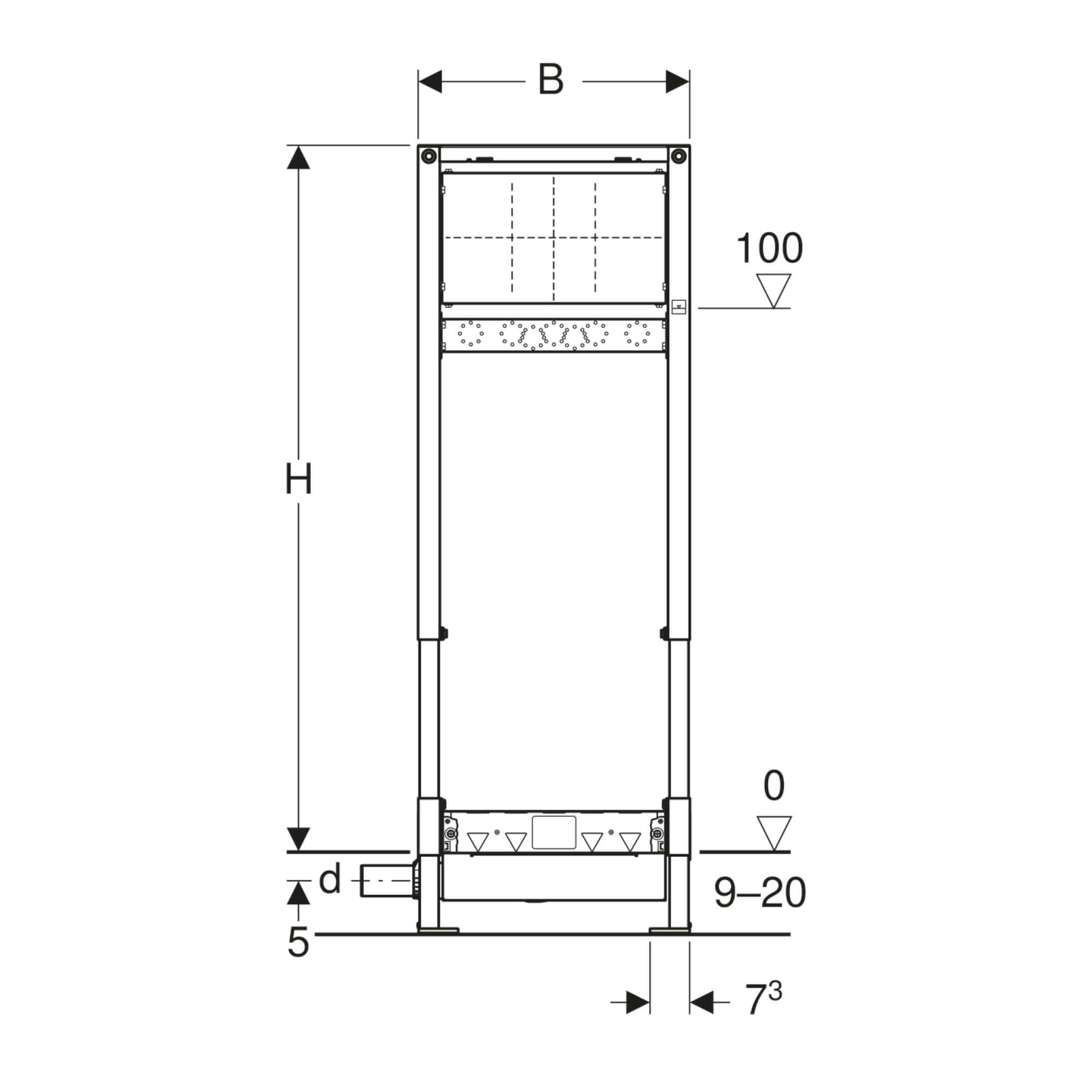 Geberit duofix 130cm veggsluk Geberit Gulvsluk