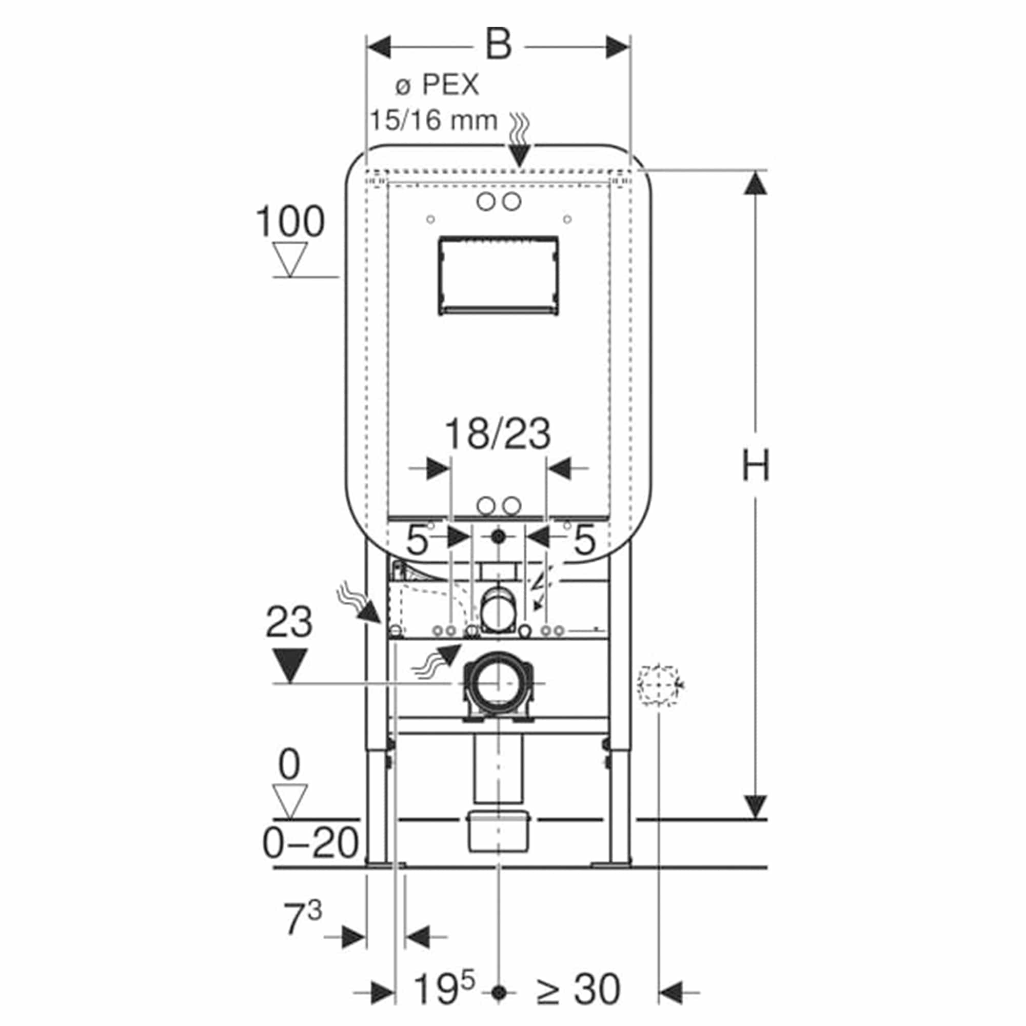Geberit Duofix TEK Innbyggingssisterne - Lekkasjesikring Geberit Innbyggingssisterne GE-6165813