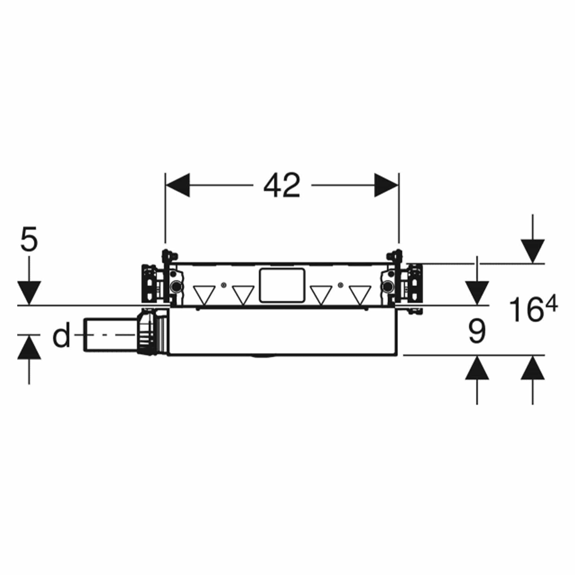 Geberit GIS element vegglsuk ø56mm Geberit Gulvsluk GE-461.735.00.1