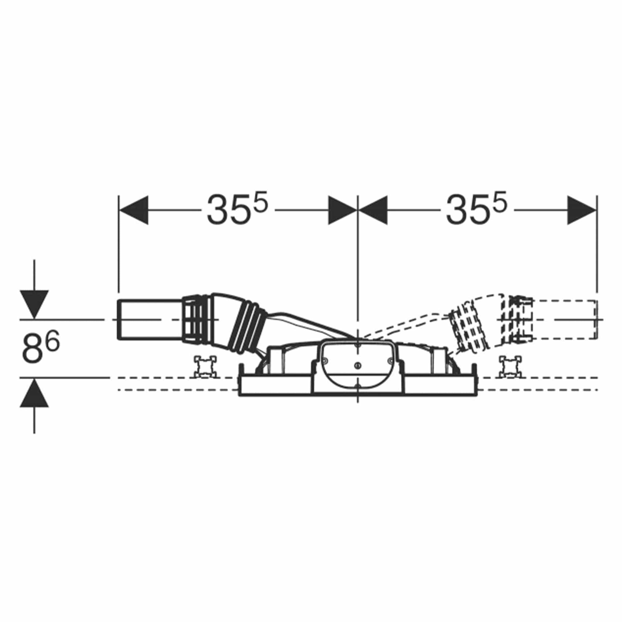 Geberit GIS element vegglsuk ø56mm Geberit Gulvsluk GE-461.735.00.1