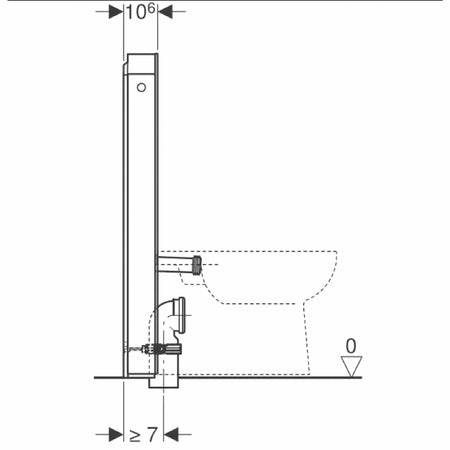Geberit Monolith for Gulvtoalett 101-114cm