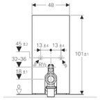 Geberit Monolith for Gulvtoalett 101-114cm