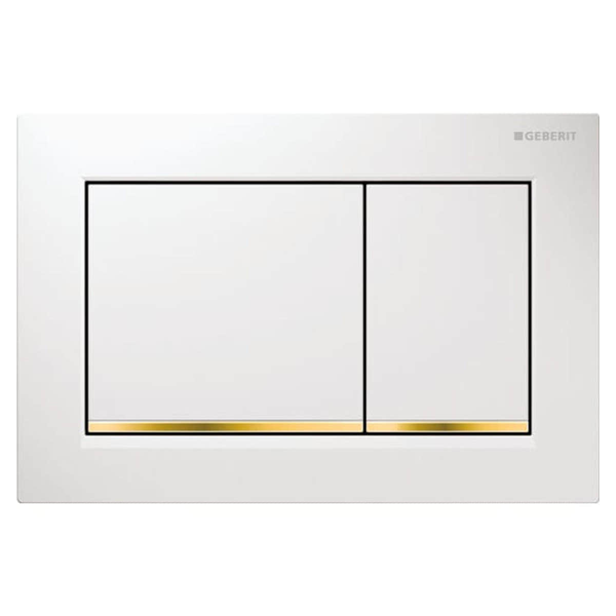 Geberit Omega 30 Betjeningsplate Hvit matt / Gull Geberit Betjeningsplate og trykknapper GE-6166058