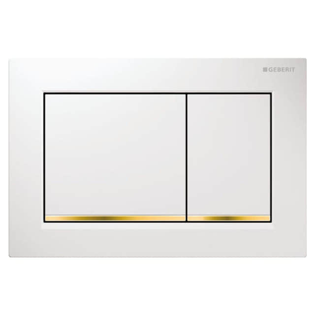 Geberit Omega 30 Betjeningsplate Hvit matt / Gull Geberit Betjeningsplate og trykknapper GE-6166058