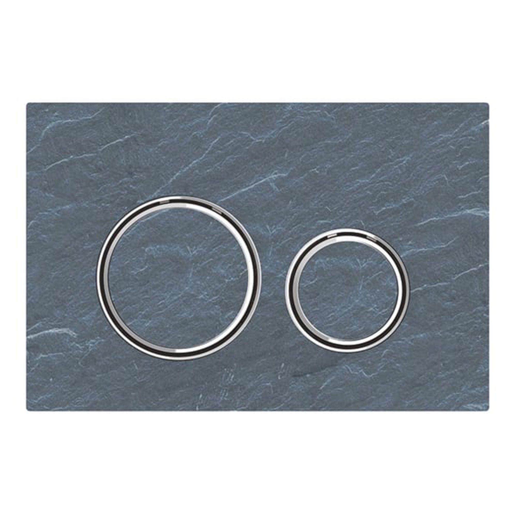 Geberit Sigma 21 Betjeningsplate Mustang skifer / Krom Geberit Betjeningsplate og trykknapper GE-6165817