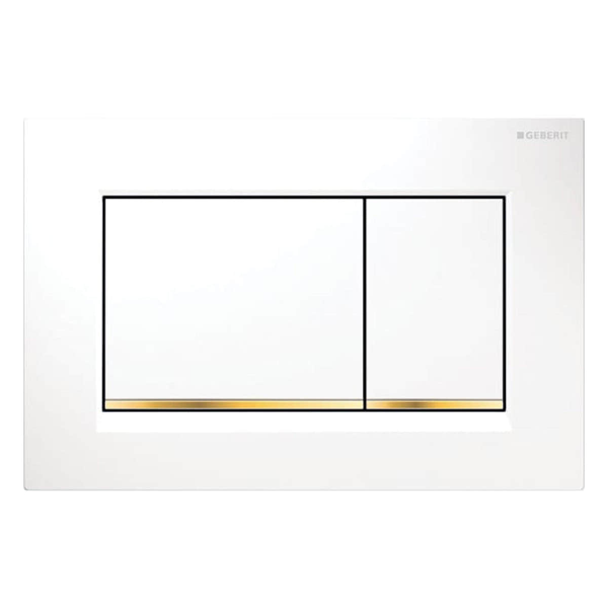 Geberit Sigma 30 Betjeningsplate Hvit / Gull Geberit Betjeningsplate og trykknapper GE-6166738