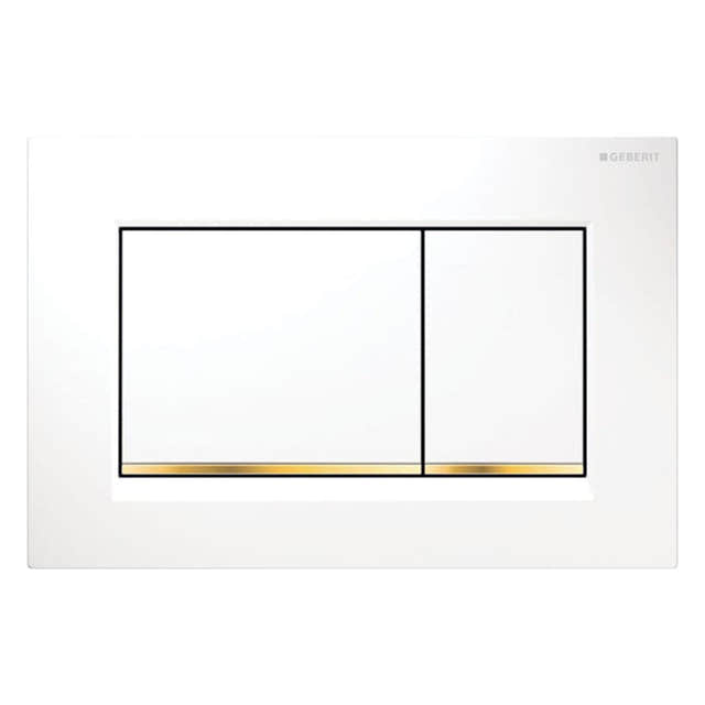 Geberit Sigma 30 Betjeningsplate Hvit / Gull Geberit Betjeningsplate og trykknapper GE-6166738