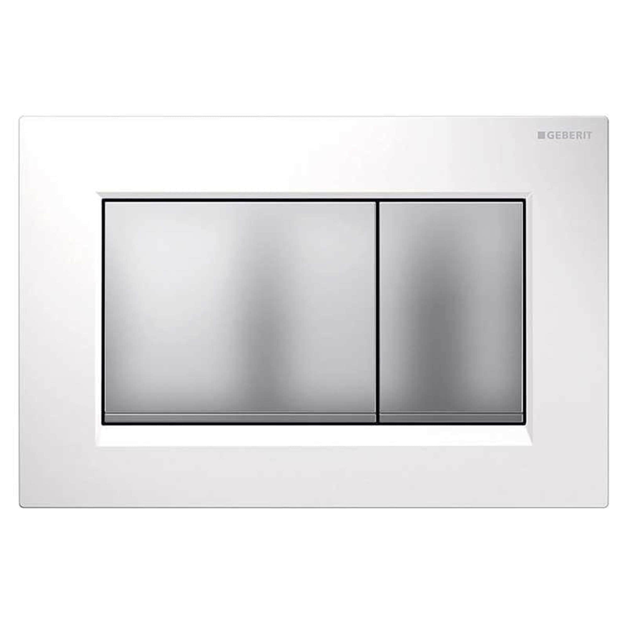 Geberit Sigma 30 Betjeningsplate Hvit / Matt krom Geberit Betjeningsplate og trykknapper GE-6166739