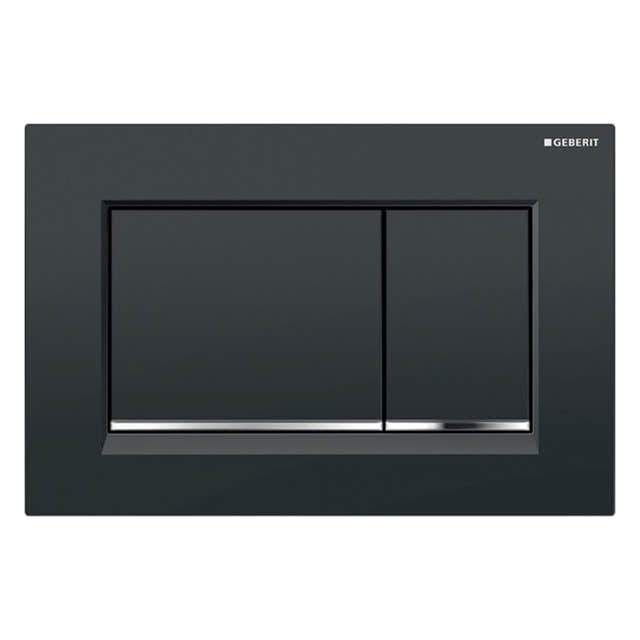 Geberit Sigma 30 Betjeningsplate Svart / Krom Geberit Betjeningsplate og trykknapper GE-6166741